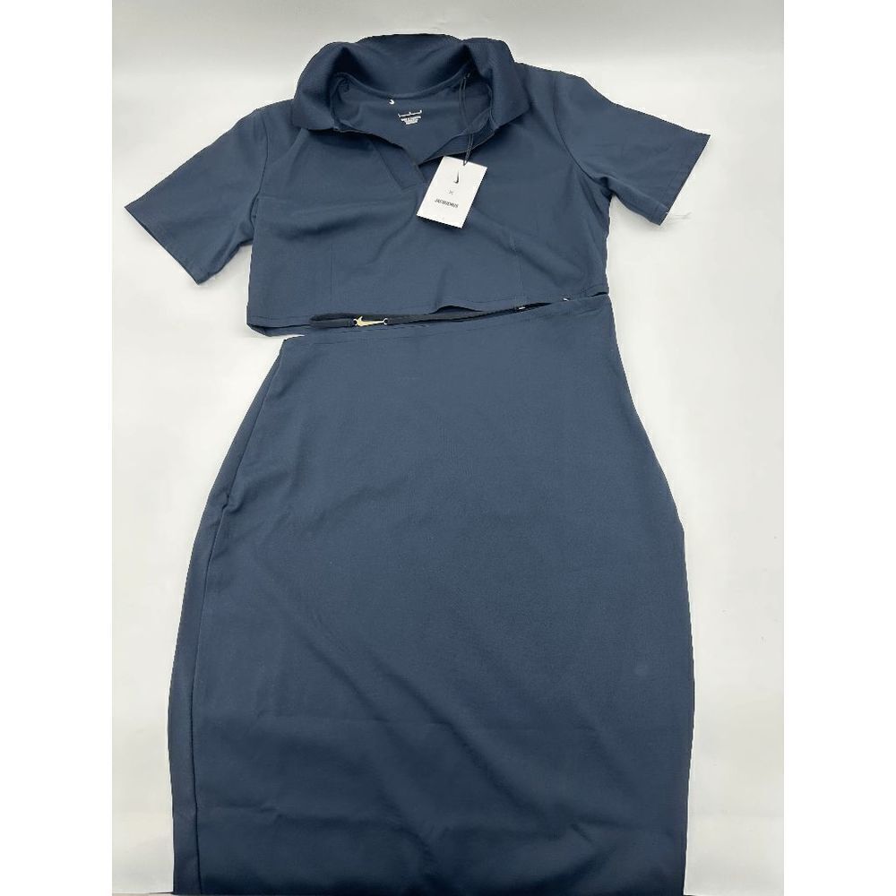 Nike X Jacquemus La Robe Polo Dress Sz L  Navy NWT